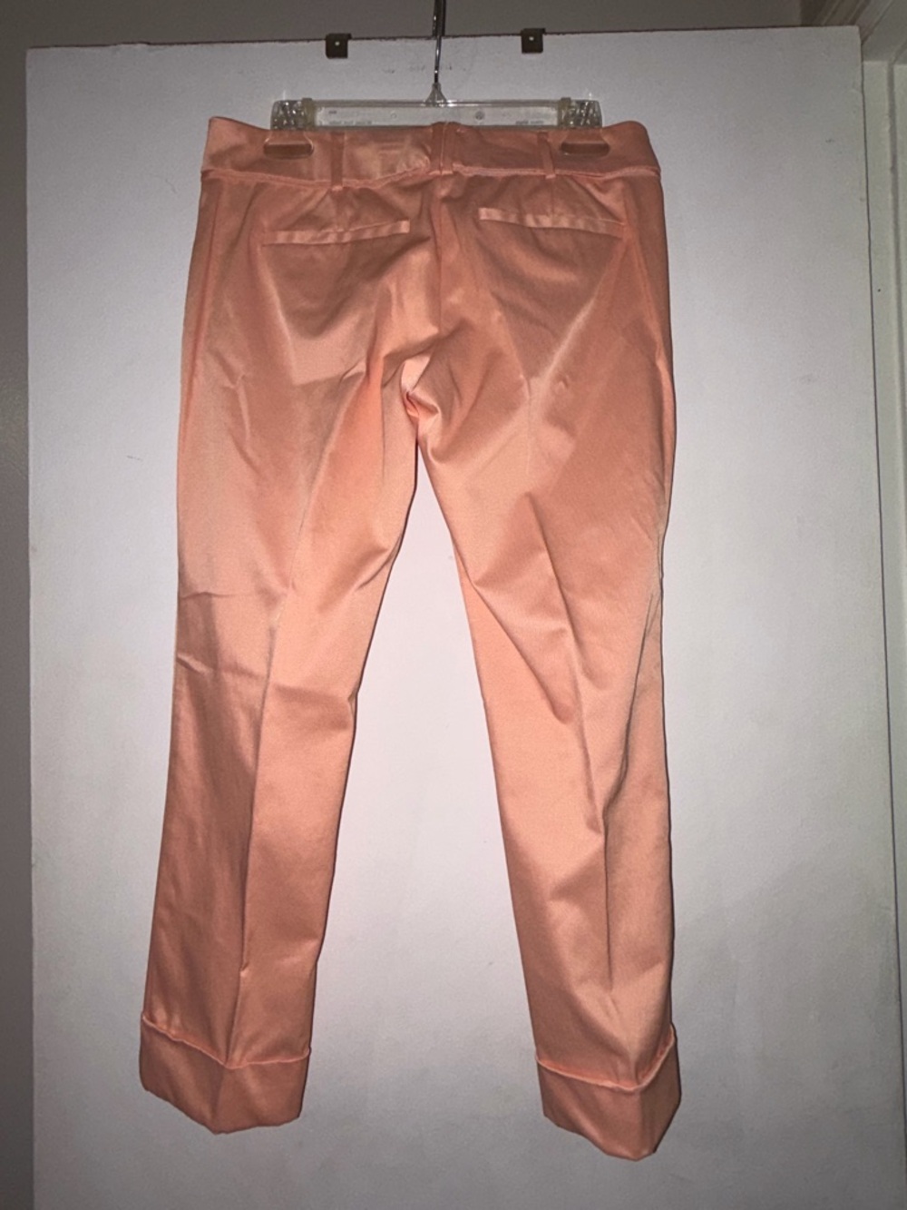 New York & Company Peach-Coral Tailored Crop Trousers - Picture 4 of 5